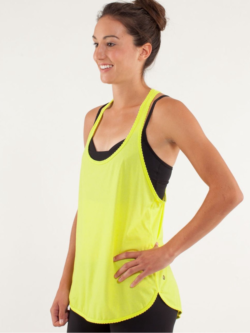 Lululemon 105 degree tank, citron, approx M